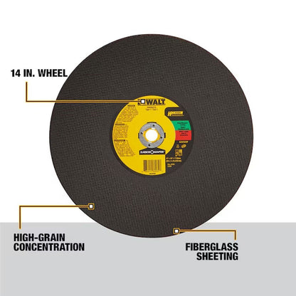 DeWalt DWA8021D 14" Aluminum Oxide Cutting Wheel Accessory Blade