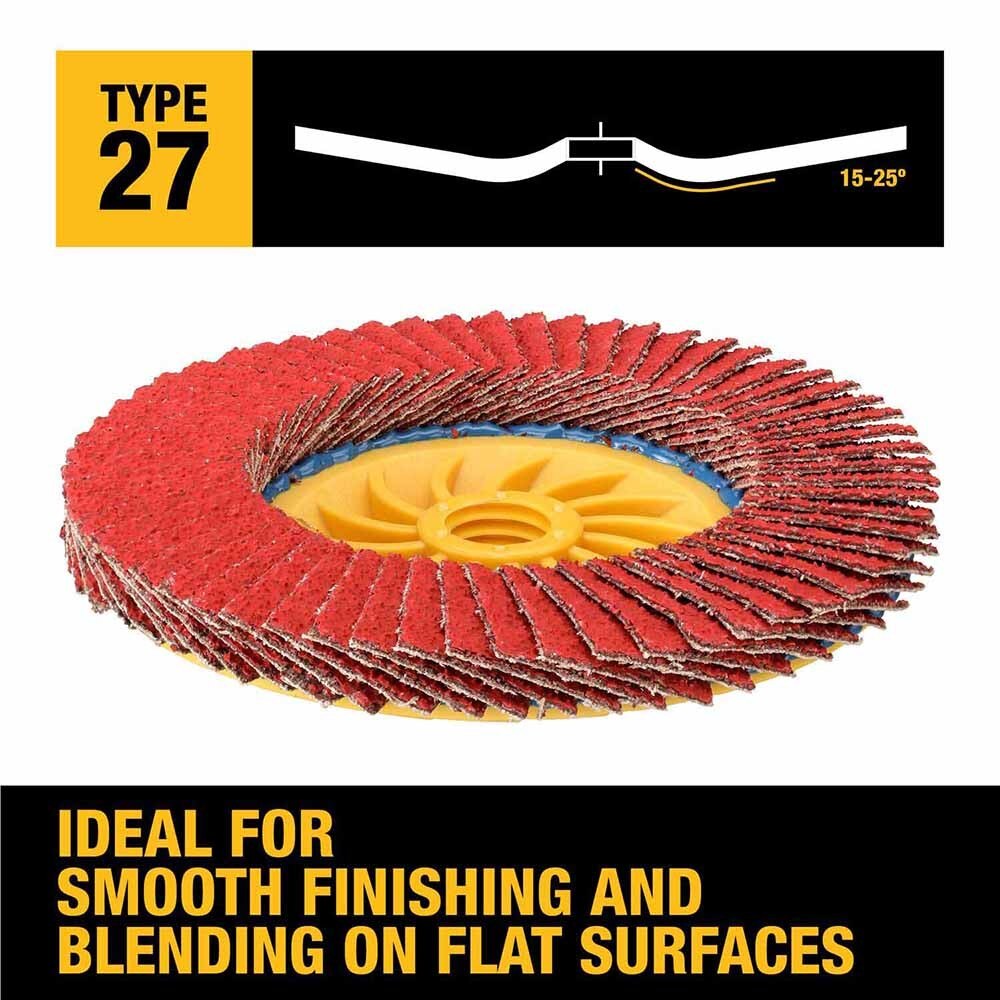 DeWalt DWA8280HCTR Elite Series , 4-1/2" x 5/8-11 40 Grit Ceramic T27 High Density Flap Disc