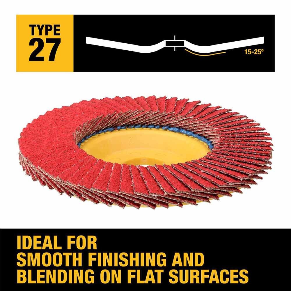 DeWalt DWA8283CTR ELITE SERIES 5 X 7/8 40G T27 Trimmable Flap Disc