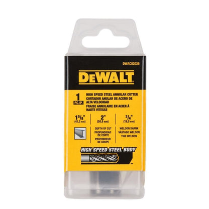 DeWalt DWAC02026 1-5/8In x 2In HSS Annular Cutter 3/4In WD