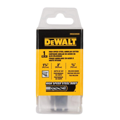 DeWalt DWAC02028 1-3/4In x 2In HSS Annular Cutter 3/4In WD