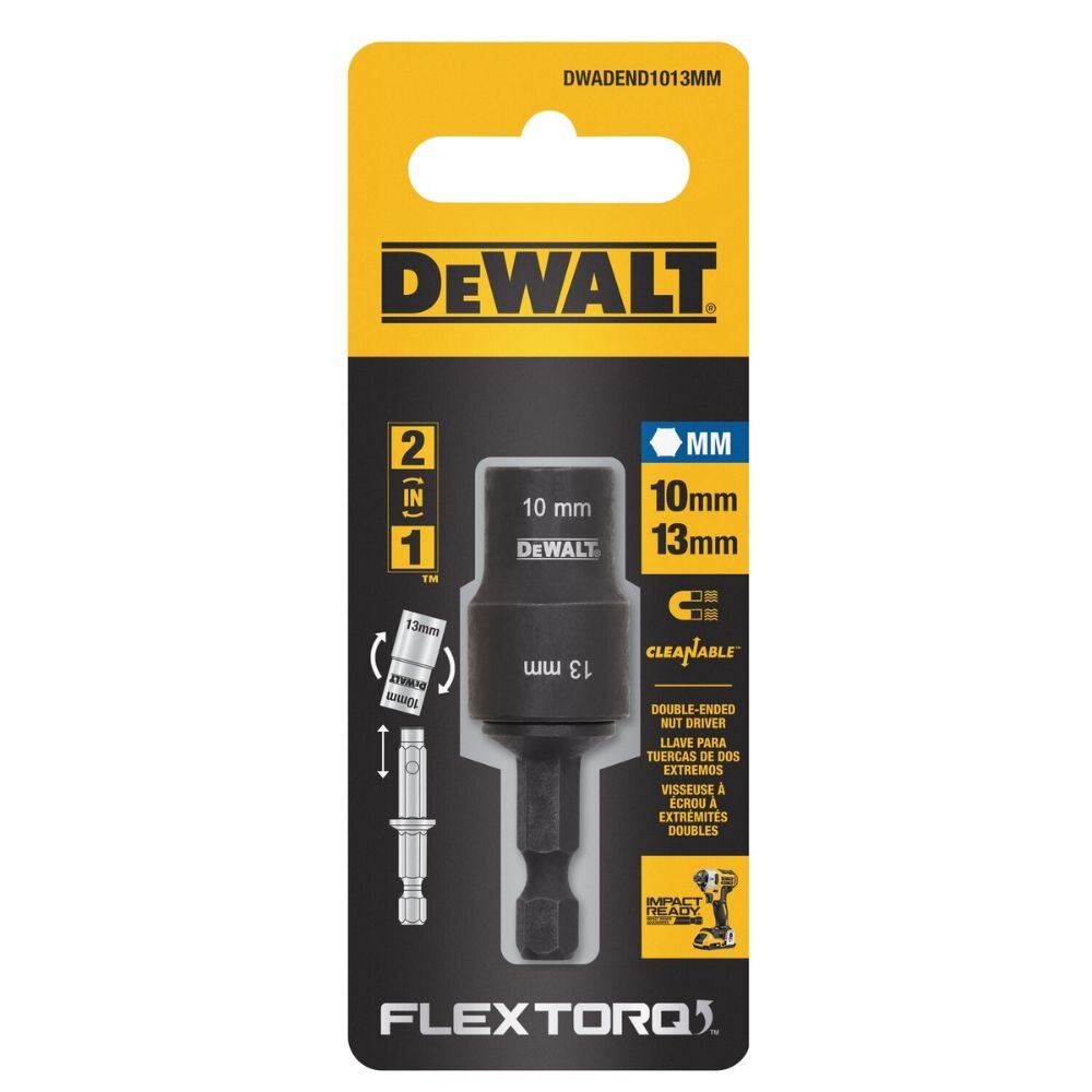 DeWalt DWADEND1013MM 10mm & 13mm Socket w/ Short Extension