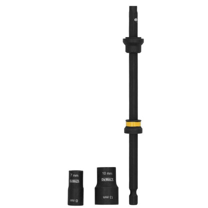 DeWalt DWADENDEXT-2MM 7mm & 8mm Socket, 10mm & 13mm Socket, with 6" Extension