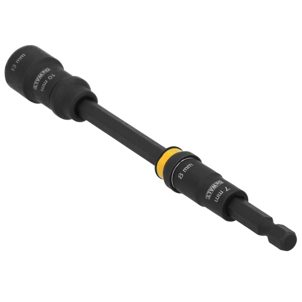 DeWalt DWADENDEXT-2MM 7mm & 8mm Socket, 10mm & 13mm Socket, with 6" Extension