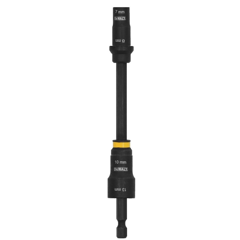 DeWalt DWADENDEXT-2MM 7mm & 8mm Socket, 10mm & 13mm Socket, with 6" Extension