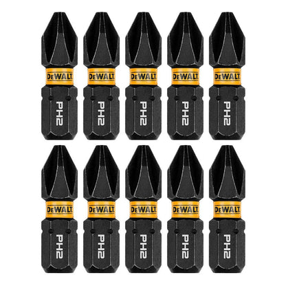 DeWalt DWAF1PH2IR10 PH2 FLEXTORQ  1/4 x 1in Impact Driver Bits, 10-Pack