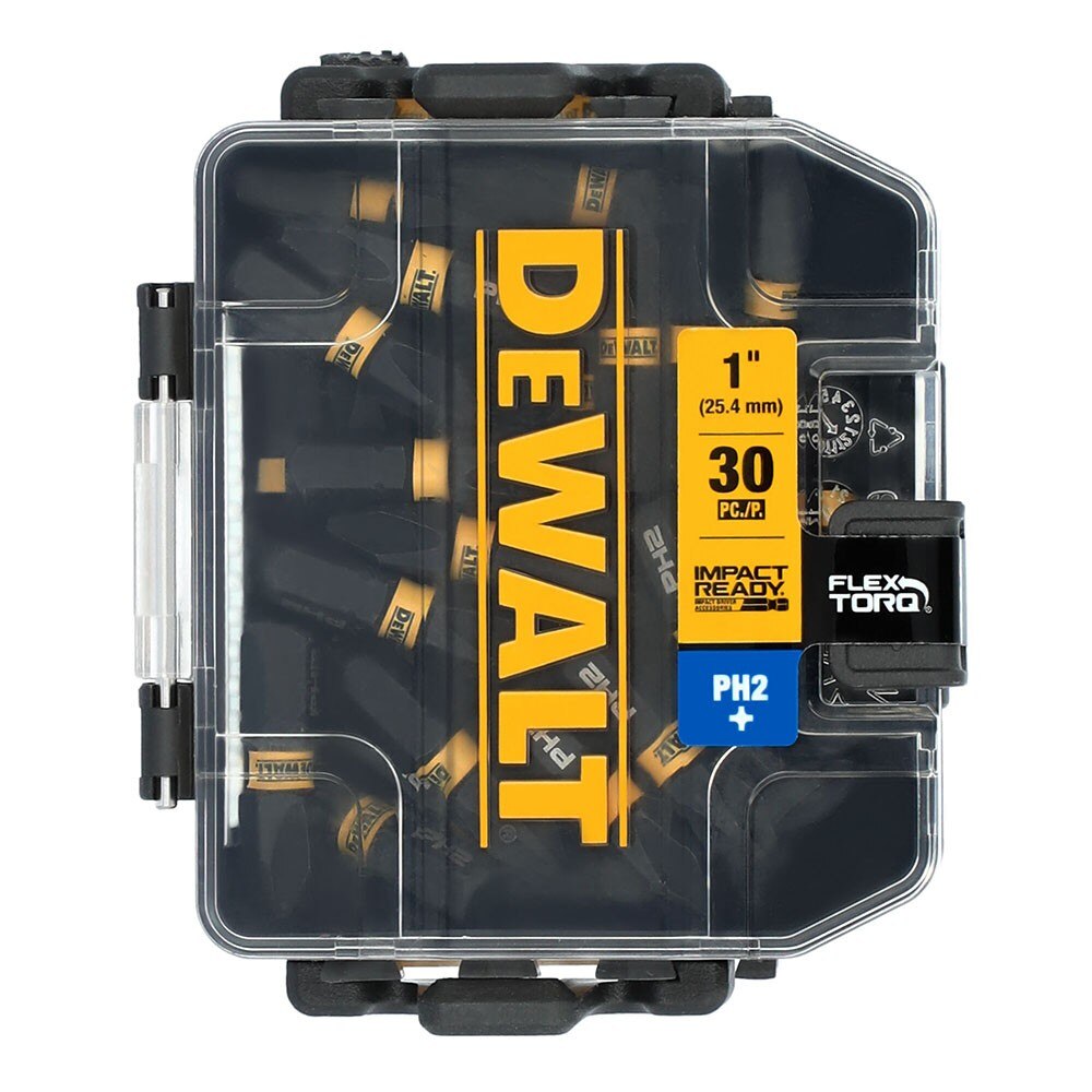 DeWalt DWAF1PH2IR30 PH2 FLEXTORQ  1/4 x 1in Impact Driver Bits w/ Case, 30-Pack