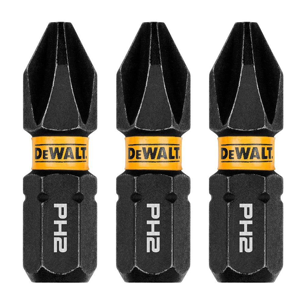 DeWalt DWAF1PH2IR3  PH2 FLEXTORQ 1/4 x 1in Impact Driver Bits, 3-Pack