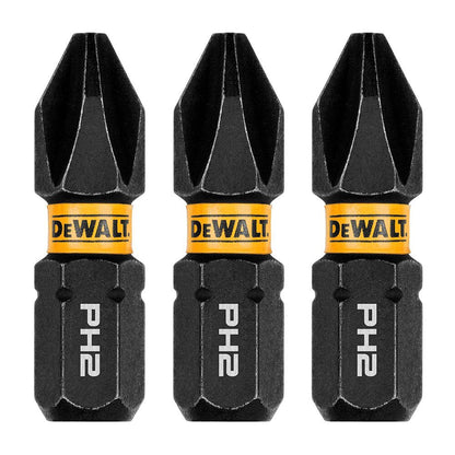 DeWalt DWAF1PH2IR3  PH2 FLEXTORQ 1/4 x 1in Impact Driver Bits, 3-Pack