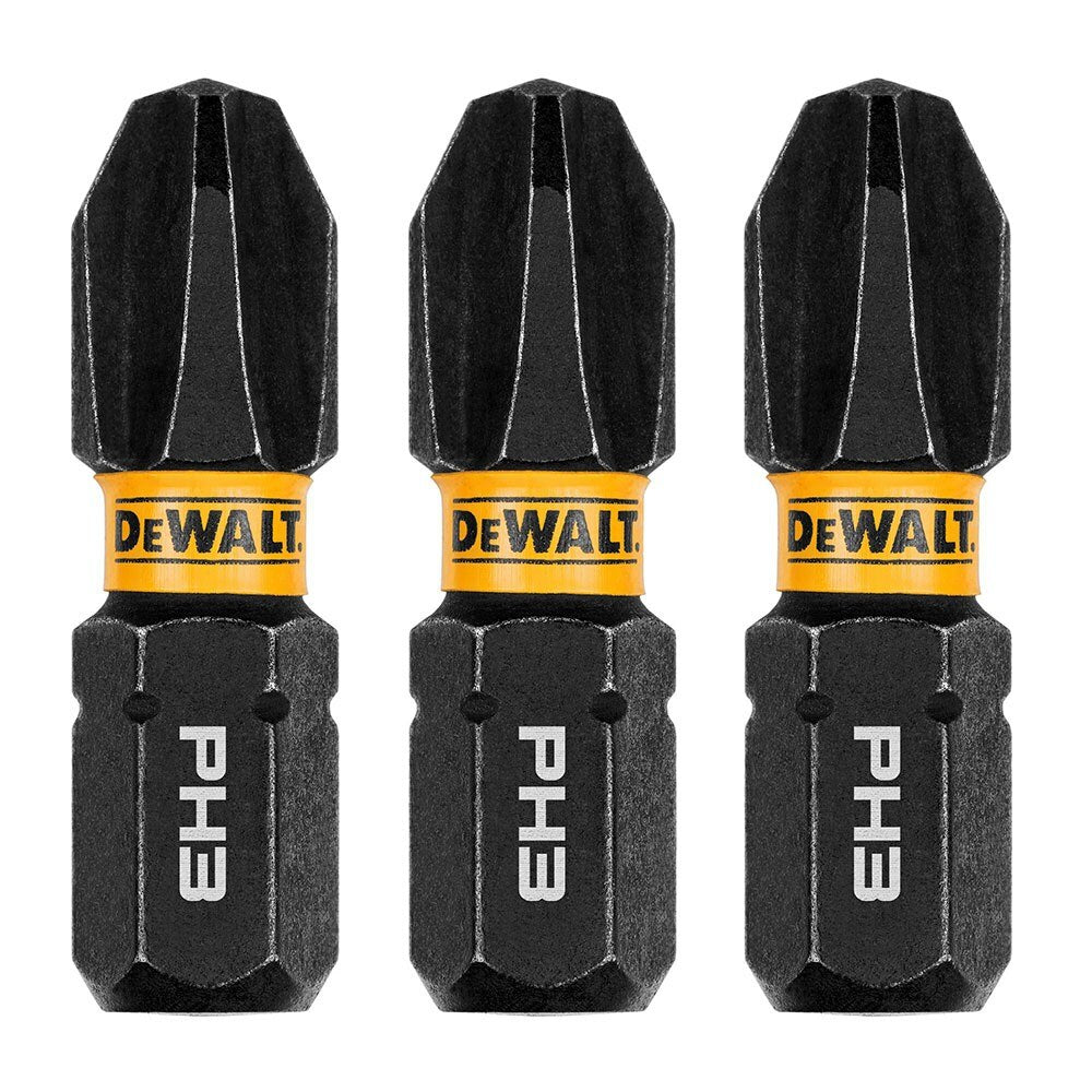 DeWalt DWAF1PH3IR3 PH3 FLEXTORQ 1/4 x 1in Impact Driver Bits, 3-Pack