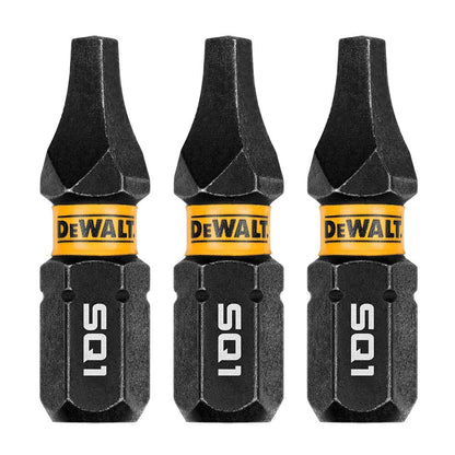 DeWalt DWAF1SQ1IR3 SQ1 FLEXTORQ 1/4 x 1in Impact Driver Bits, 3-Pack