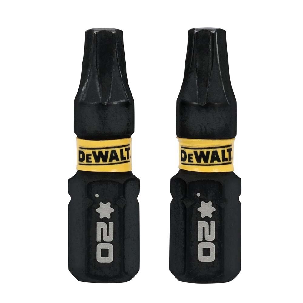 DeWalt DWAF1TX20IR2 ELITE SERIES 1 in. T20 Impact Bits for Torx Fasteners (2 Pack)