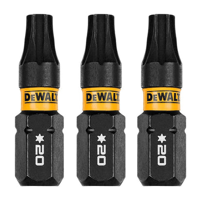 DeWalt DWAF1TX20IR3 T20 FLEXTORQ 1/4 x 1in Impact Driver Bits, 3-Pack