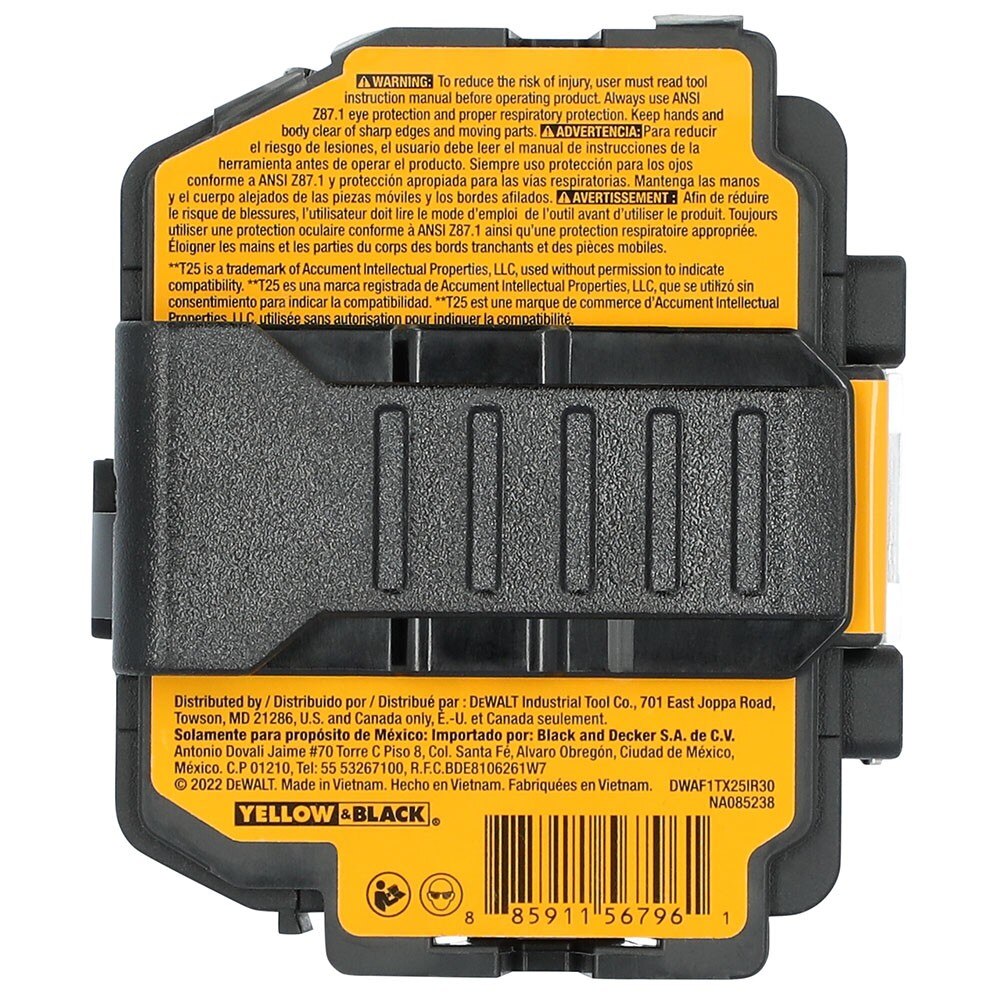 DeWalt DWAF1TX25IR30 T25 FLEXTORQ  1/4 x 1in Impact Driver Bits w/ Case, 30-Pack