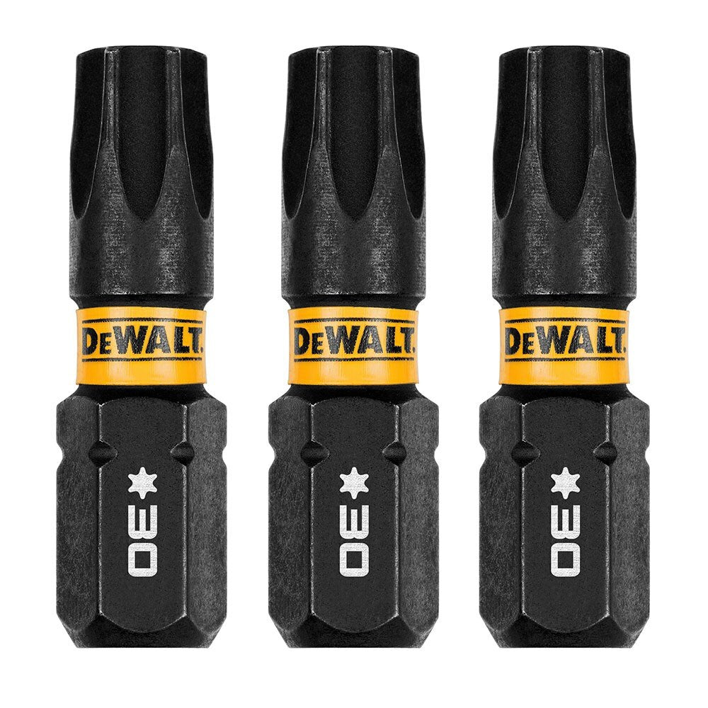 DeWalt DWAF1TX30IR3  T30 FLEXTORQ 1/4 x 1in Impact Driver Bits, 3-Pack
