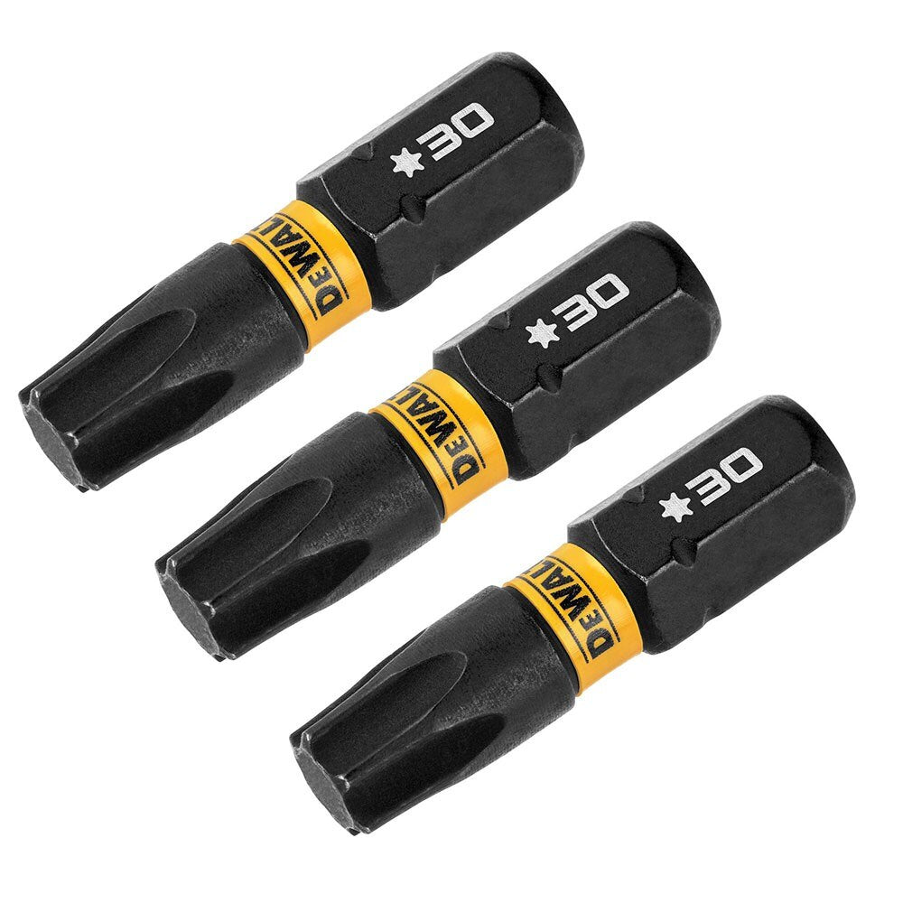 DeWalt DWAF1TX30IR3  T30 FLEXTORQ 1/4 x 1in Impact Driver Bits, 3-Pack