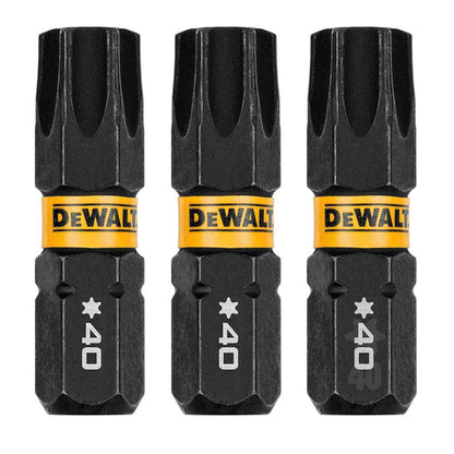 DeWalt DWAF1TX40IR3 T40 FLEXTORQ 1/4 x 1in Impact Driver Bits, 3-Pack
