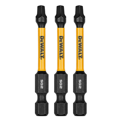 DeWalt DWAF2SQ2IR3 SQ2 FLEXTORQ 1/4 x 2.25in Impact Driver Bits, 3-Pack