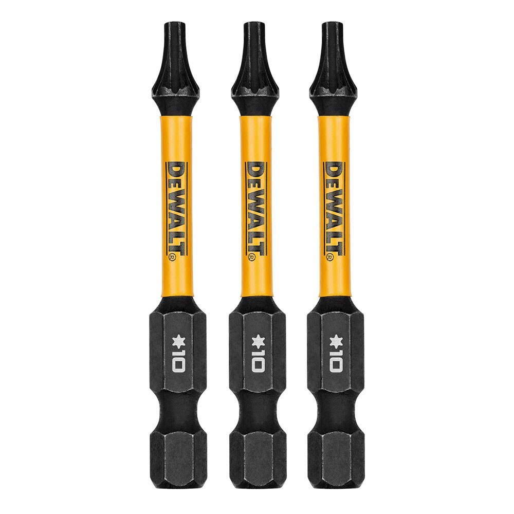 DeWalt DWAF2TX10IR3 T10 FLEXTORQ 1/4 x 2.25in Impact Driver Bits, 3-Pack