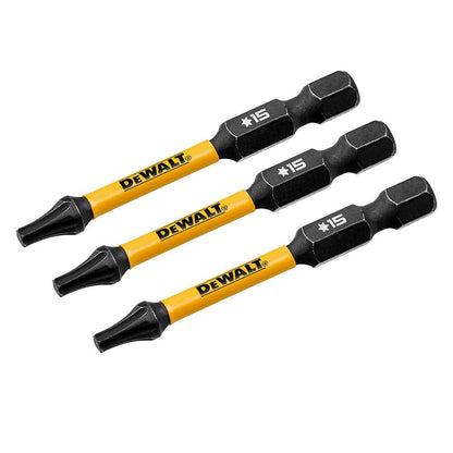 DeWalt DWAF2TX15IR3 T15 FLEXTORQ 1/4 x 2.25in Impact Driver Bits, 3-Pack