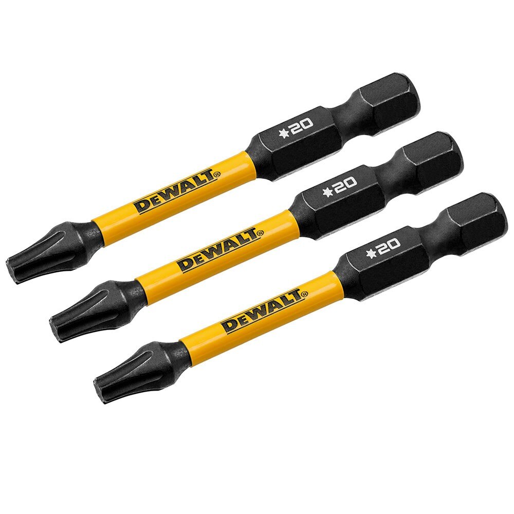 DeWalt DWAF2TX20IR3 T20 FLEXTORQ 1/4 x 2.25in Impact Driver Bits, 3-Pack