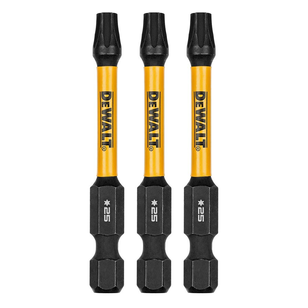 DeWalt DWAF2TX25IR3 T25 FLEXTORQ 1/4 x 2.25in Impact Driver Bits, 3-Pack