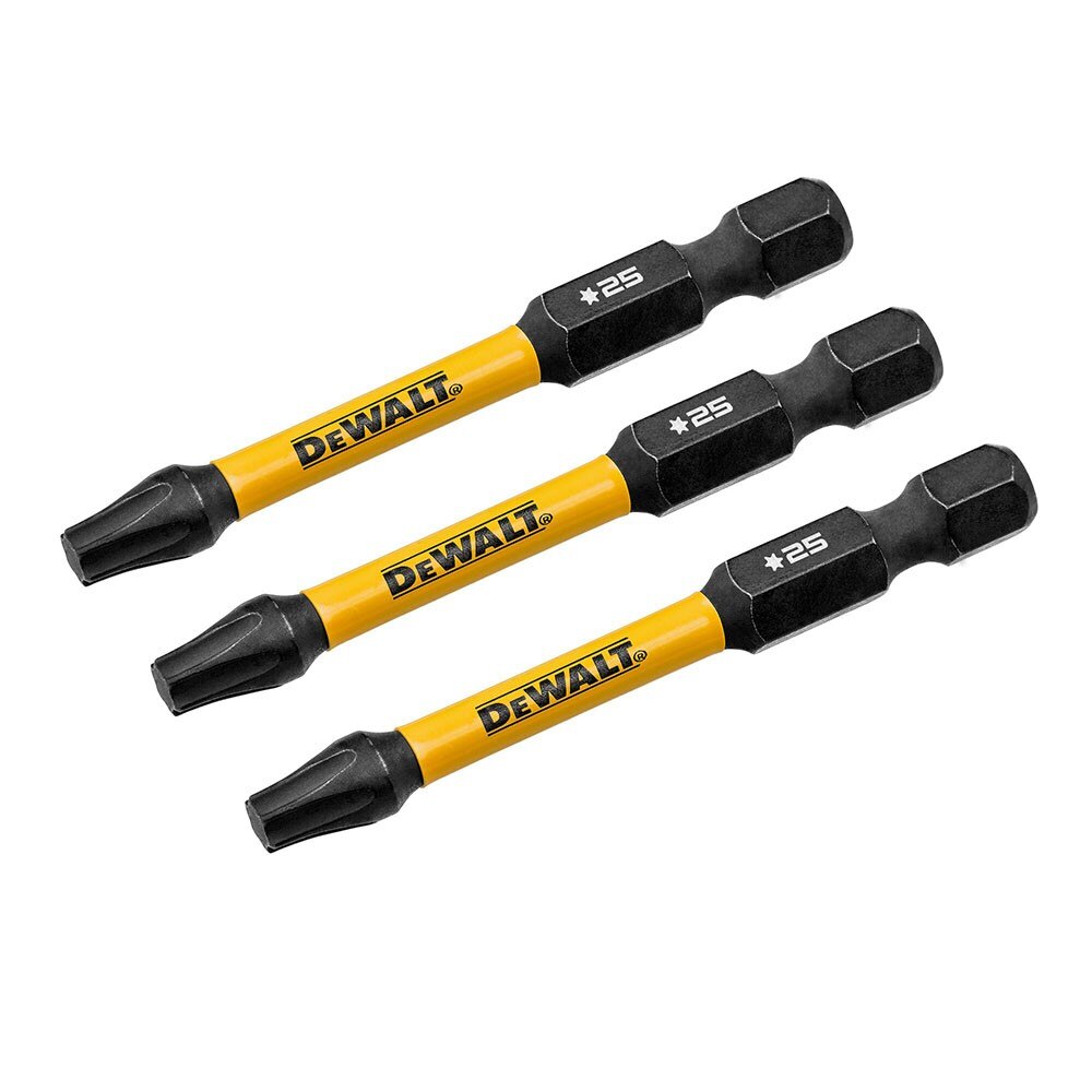 DeWalt DWAF2TX25IR3 T25 FLEXTORQ 1/4 x 2.25in Impact Driver Bits, 3-Pack