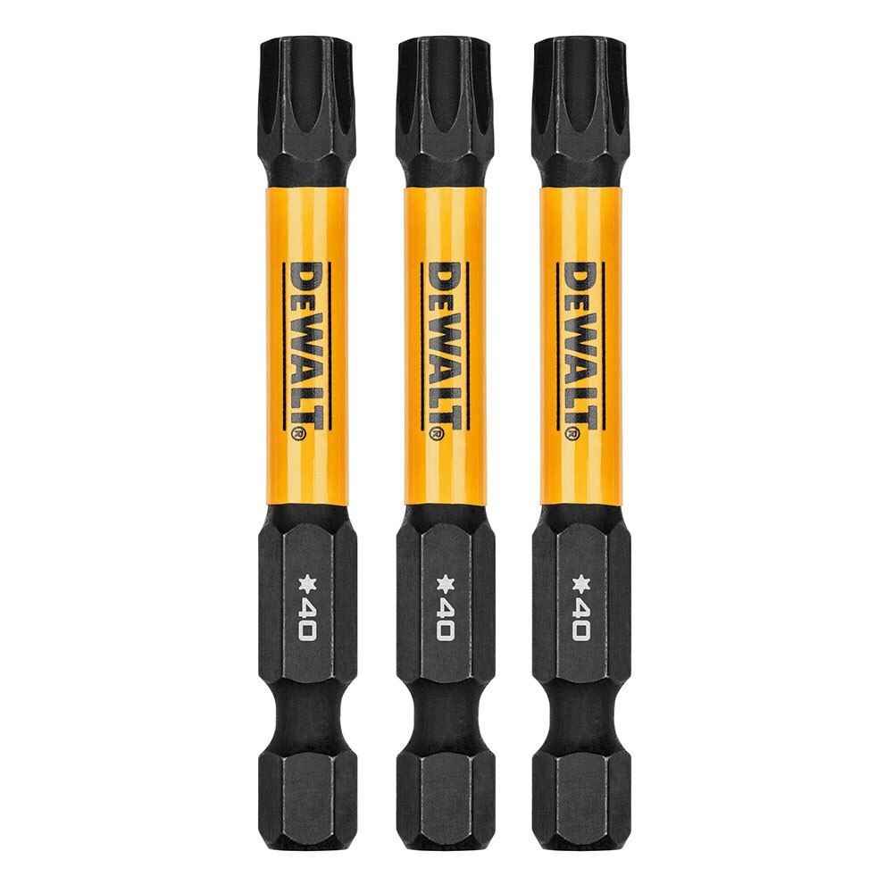 DeWalt DWAF2TX40IR3 T40 FLEXTORQ 1/4 x 2.25in Impact Driver Bits, 3-Pack