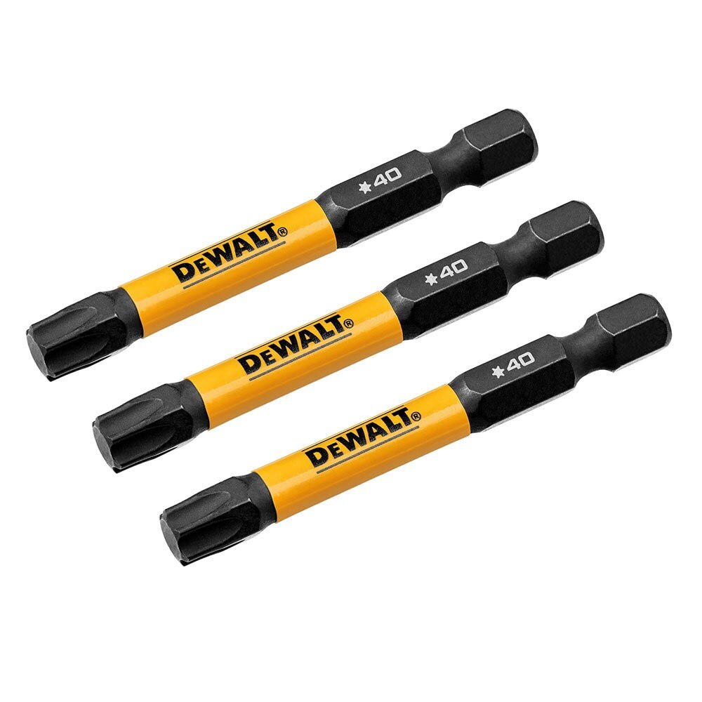 DeWalt DWAF2TX40IR3 T40 FLEXTORQ 1/4 x 2.25in Impact Driver Bits, 3-Pack