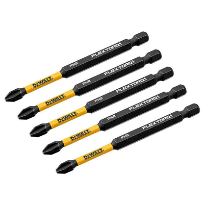 DeWalt DWAF3PH2IR5 PH2 FLEXTORQ  1/4 x 3-1/2in Impact Driver Bits, 5-Pack