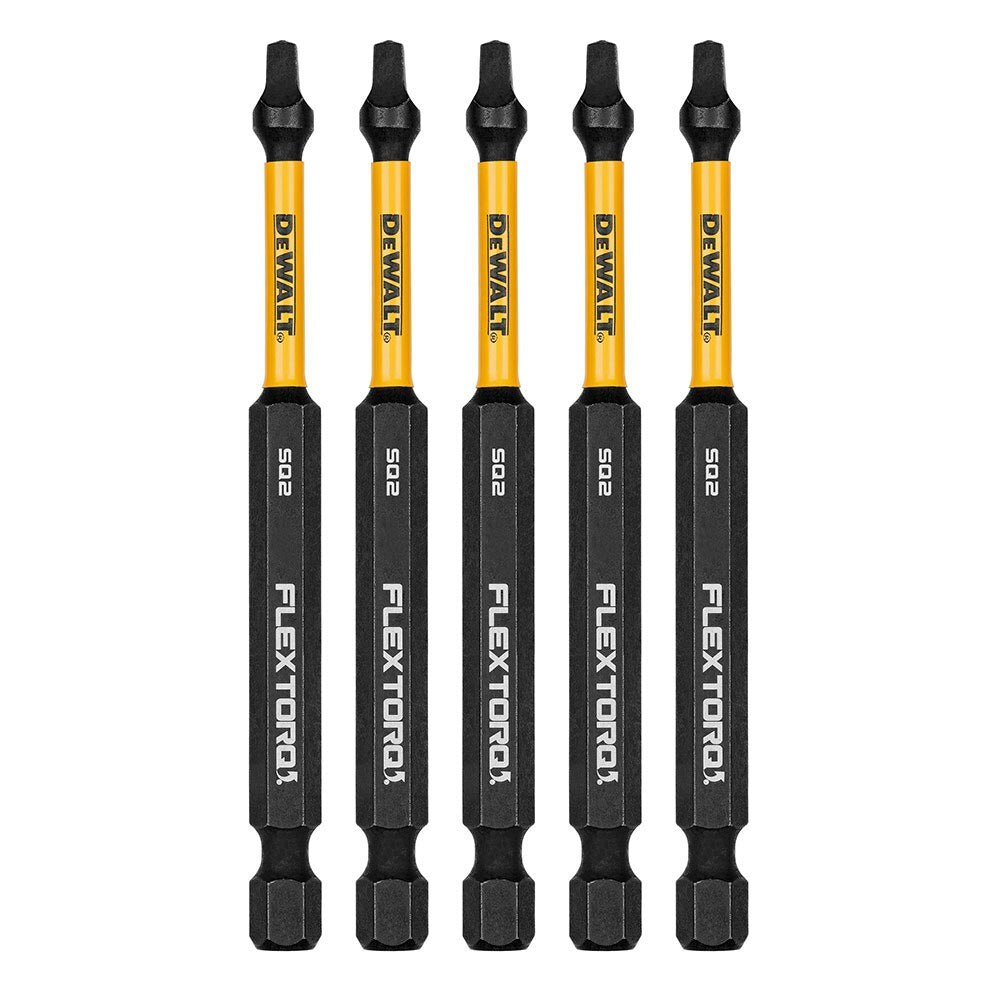 DeWalt DWAF3SQ2IR5 SQ2 FLEXTORQ  1/4 x 3-1/2in Impact Driver Bits, 5-Pack