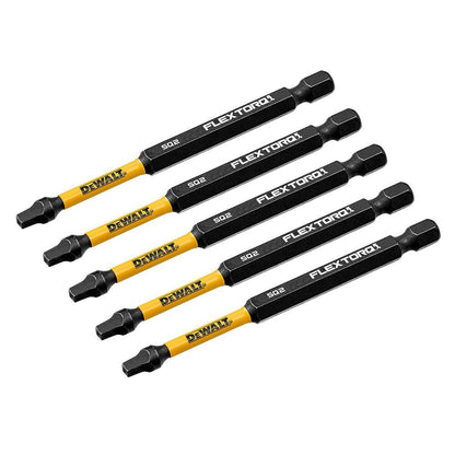 DeWalt DWAF3SQ2IR5 SQ2 FLEXTORQ  1/4 x 3-1/2in Impact Driver Bits, 5-Pack