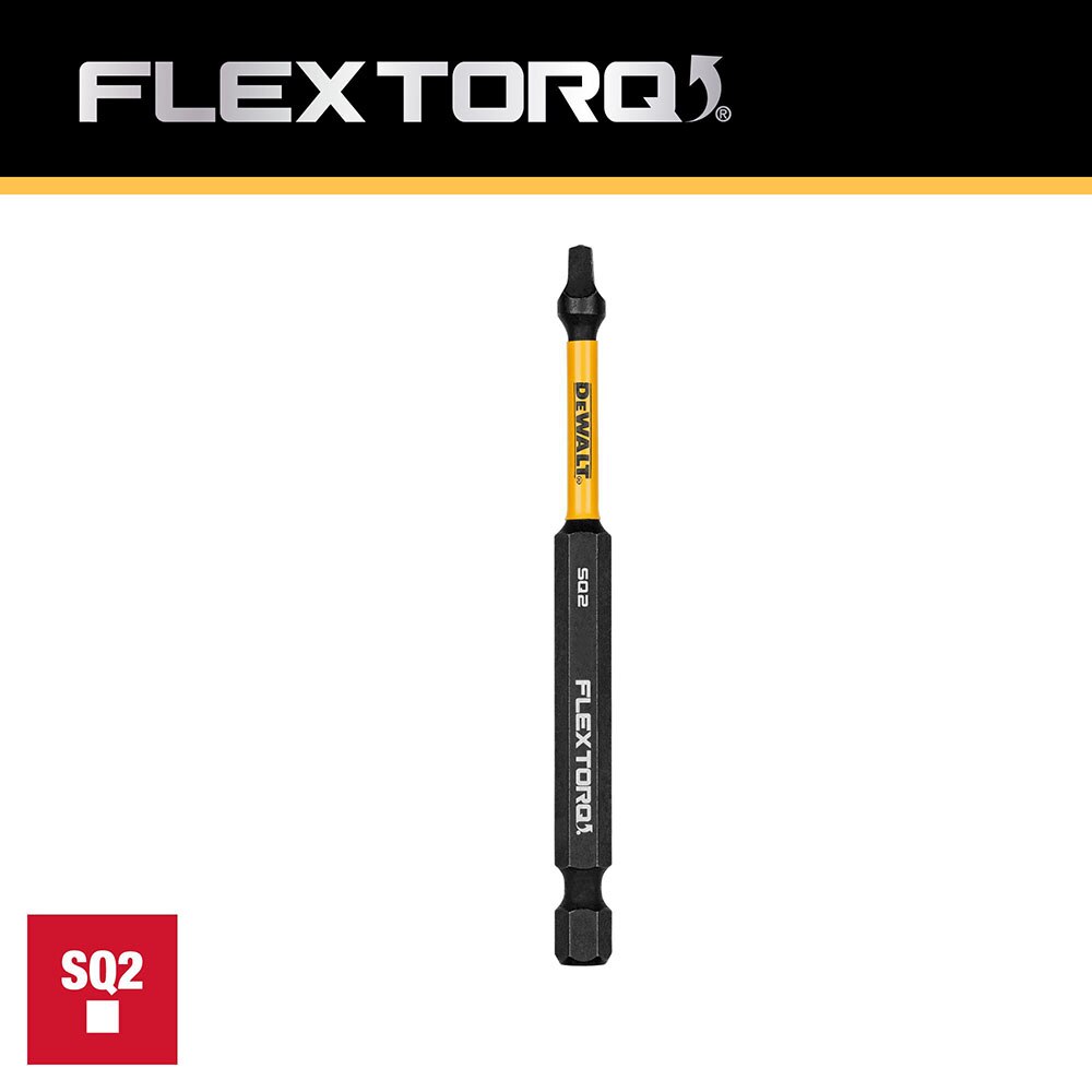 DeWalt DWAF3SQ2IR  SQ2 FLEXTORQ 1Pc 1/4 x 3-1/2in Impact Driver Bit