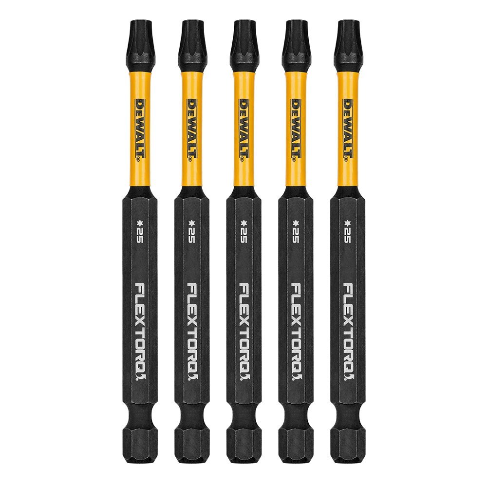 DeWalt DWAF3TX25IR5 T25 FLEXTORQ  1/4 x 3-1/2in Impact Driver Bits, 5-Pack