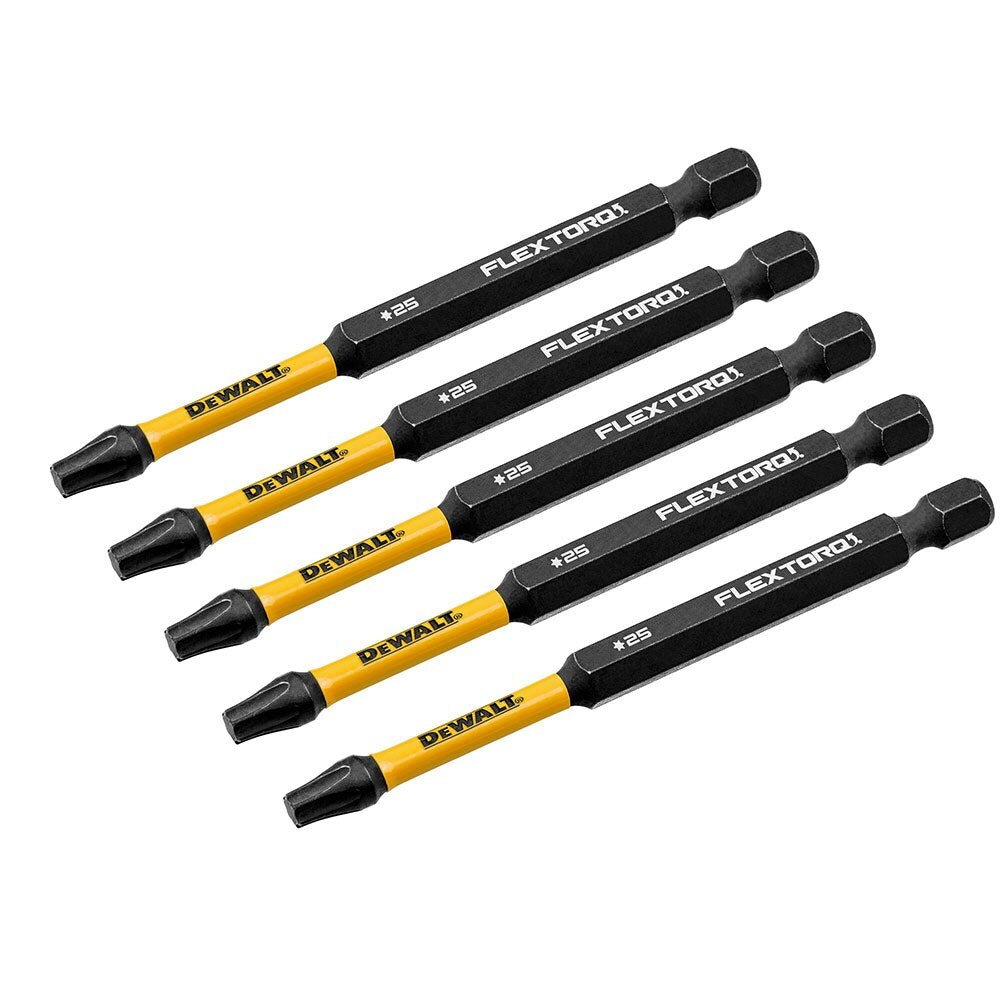 DeWalt DWAF3TX25IR5 T25 FLEXTORQ  1/4 x 3-1/2in Impact Driver Bits, 5-Pack