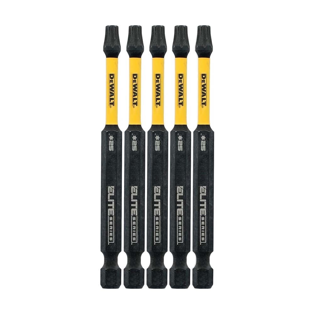 DeWalt DWAFE3TX25IR5 ELITE SERIES Impact Bits for T25, 3.5 in. length (5 Pack)