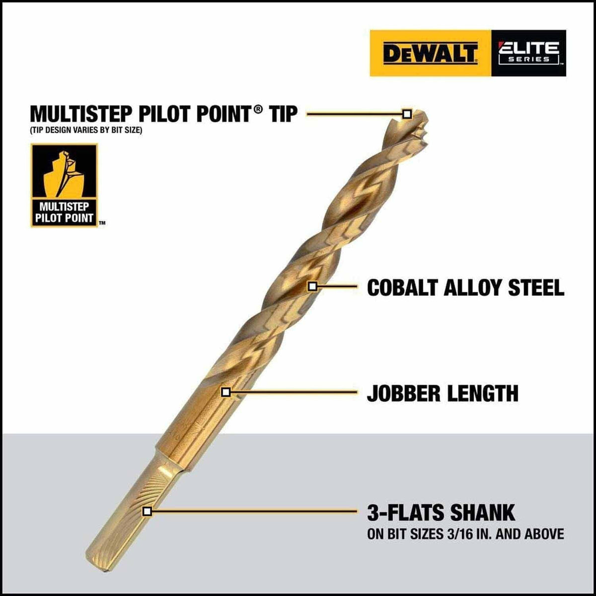 DeWalt DWAMDCE32 1/2 in ELITE SERIES Cobalt Drill Bit