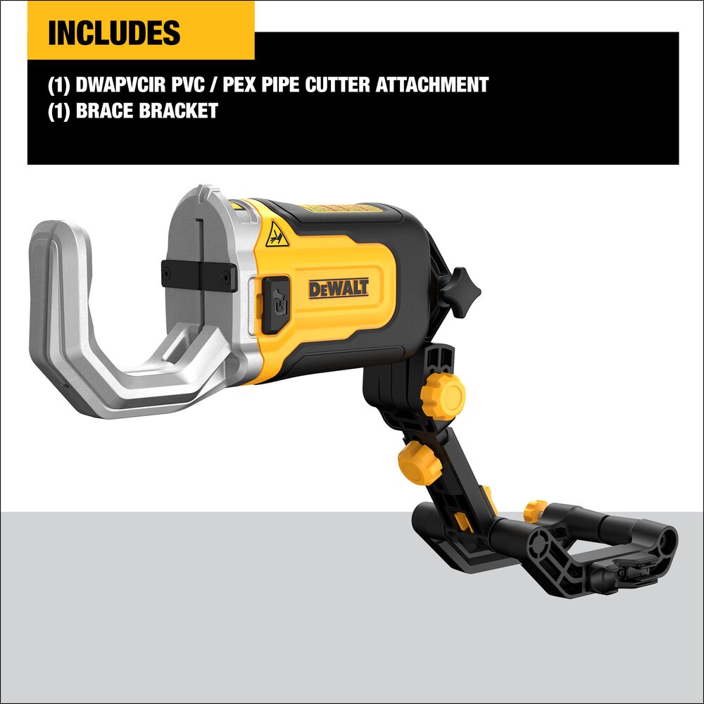 DeWalt DWAPVCIR Impact Connect PVC and PEX Cutting Attachment for Impact Driver Up to 2" Capacity Sch 40 and 80 PVC
