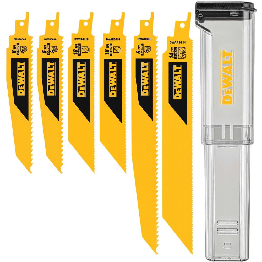 DeWalt DWAR6SETCS 6-Piece 1" Recip Saw Blade Kit
