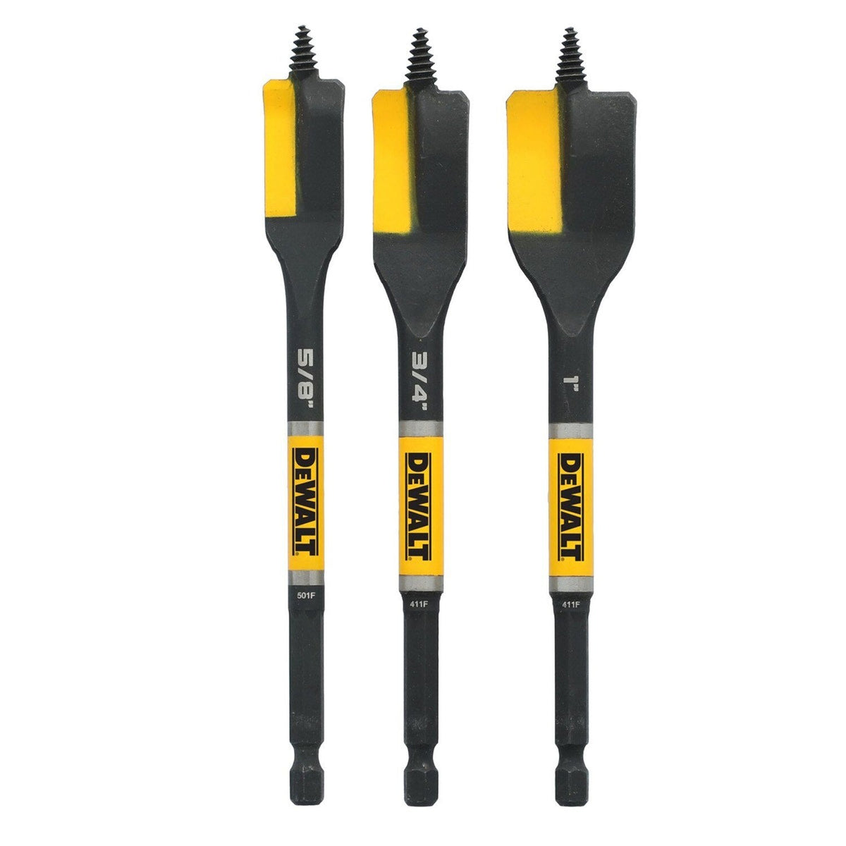 DeWalt DWAWDNS3PC ELITE SERIES Nail Cutting Spade Bit Set for Fast Drilling in Nail-Embedded Wood (3 Piece)