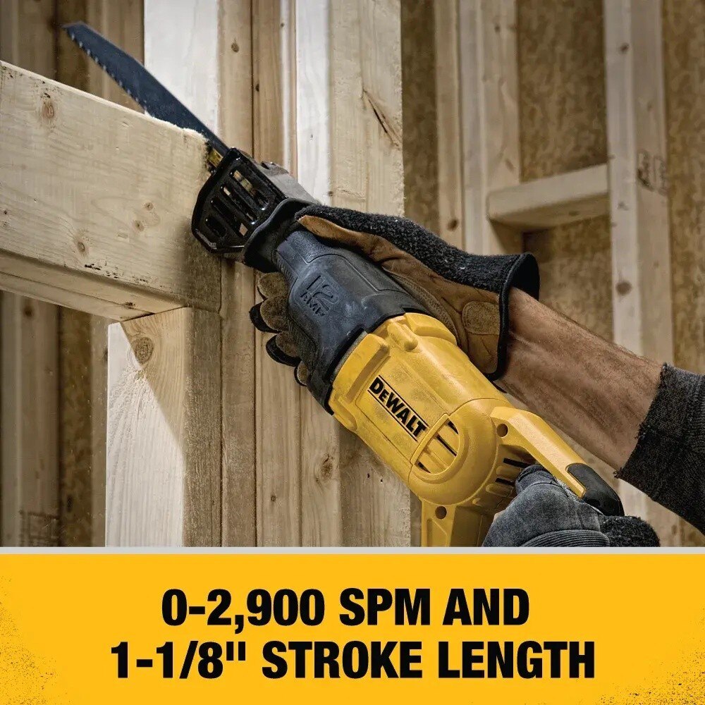 Dewalt DWE305 12 Amp Keyless Variable Speed Corded Reciprocating Saw