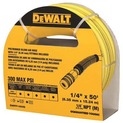 DeWalt DWFP1450D 1/4" X 50' Premium Hybrid Polymer Blend Air Hose