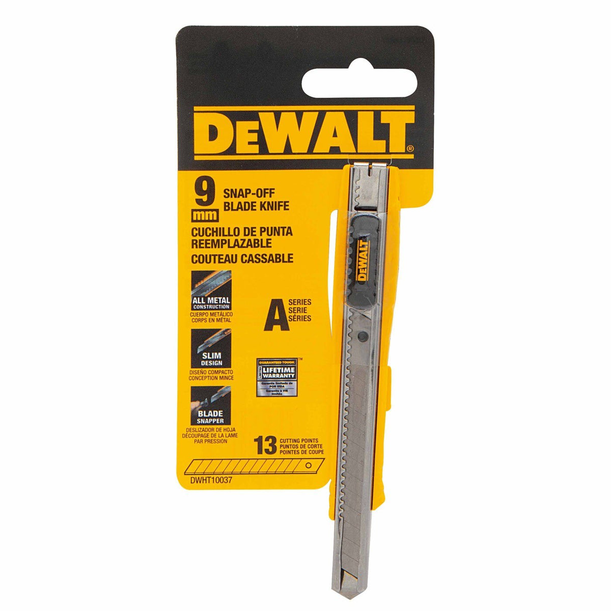 DeWalt DWHT10037 9mm Single Blade Snap-Off Knife