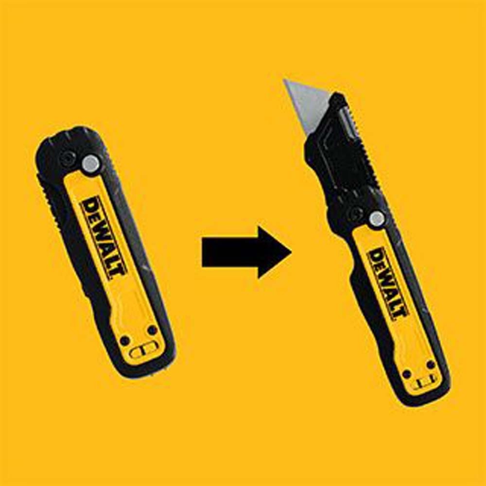 DeWalt DWHT10991 Push & Flip Folding Carbon Finish Blade Utility Knife