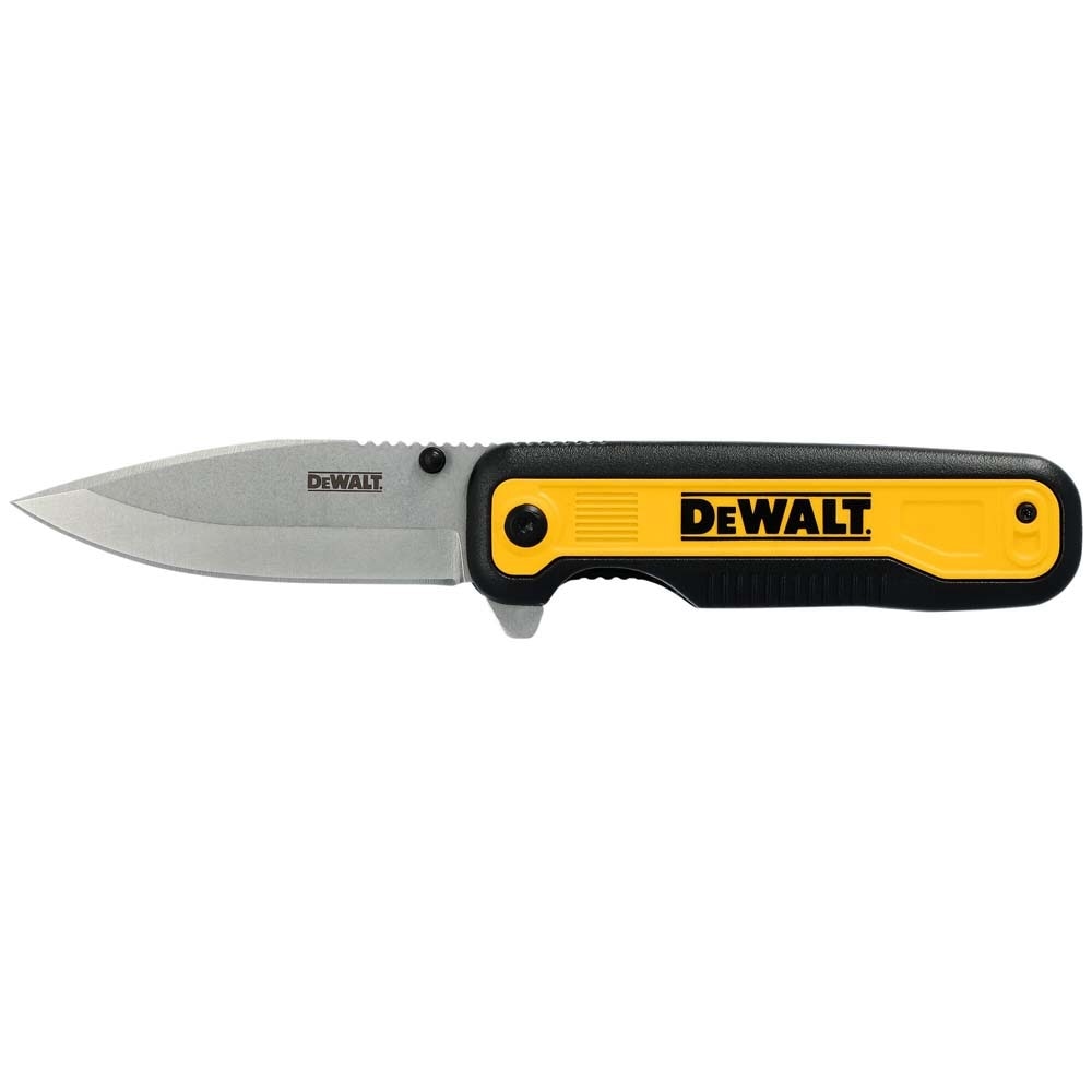 DeWalt DWHT10993 Drop Point Stainless Steel & Beveled Edge Blade Pocket Knife