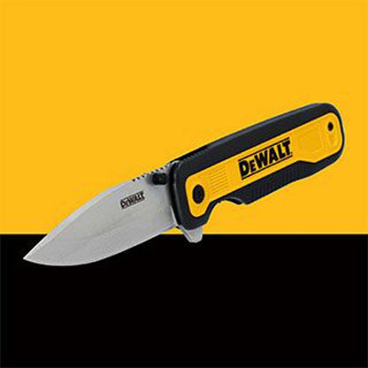 DeWalt DWHT10993 Drop Point Stainless Steel & Beveled Edge Blade Pocket Knife
