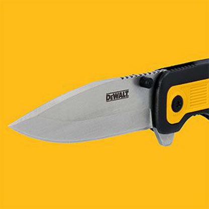 DeWalt DWHT10993 Drop Point Stainless Steel & Beveled Edge Blade Pocket Knife