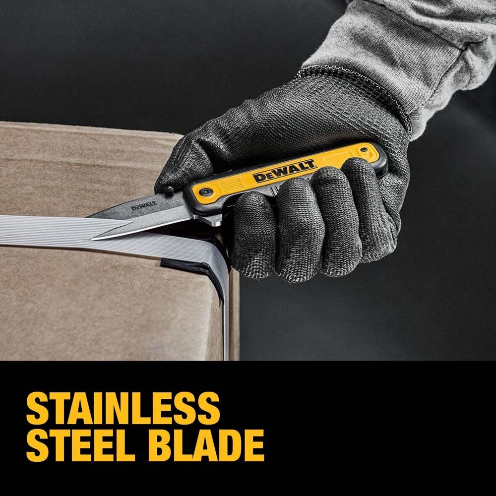 DeWalt DWHT10993 Drop Point Stainless Steel & Beveled Edge Blade Pocket Knife