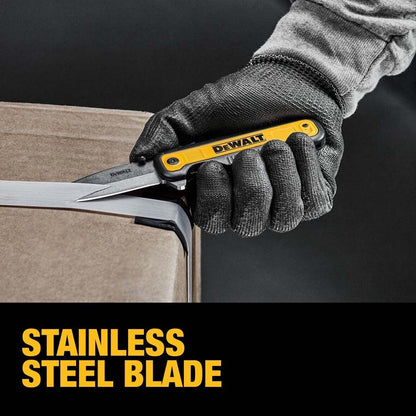 DeWalt DWHT10993 Drop Point Stainless Steel & Beveled Edge Blade Pocket Knife