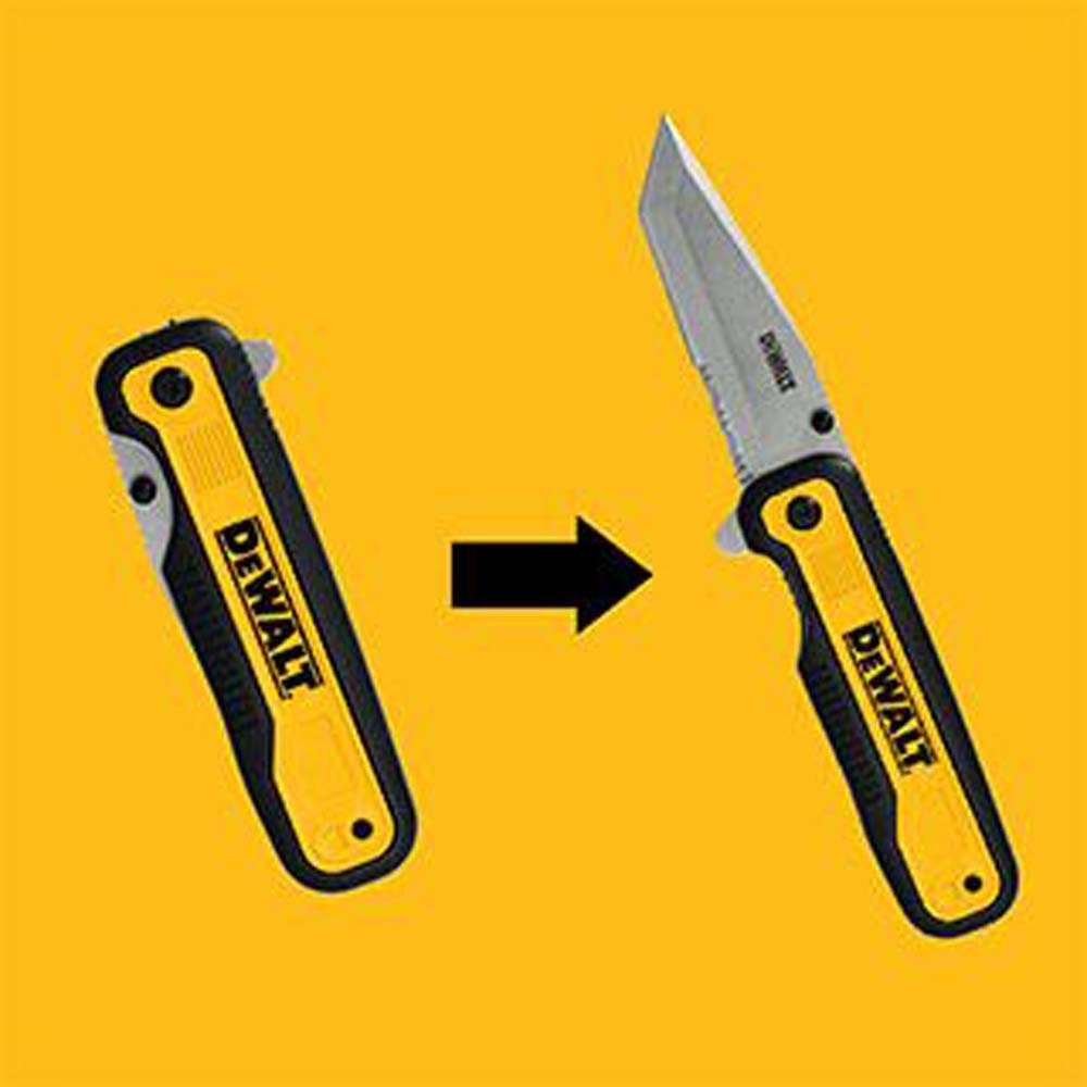 DeWalt DWHT10994 Tanto Stainless Steel and Beveled Edge Blade Pocket Knife